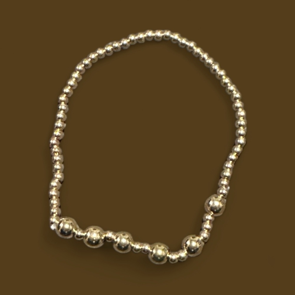 Elegant Silver Beaded Bracelet